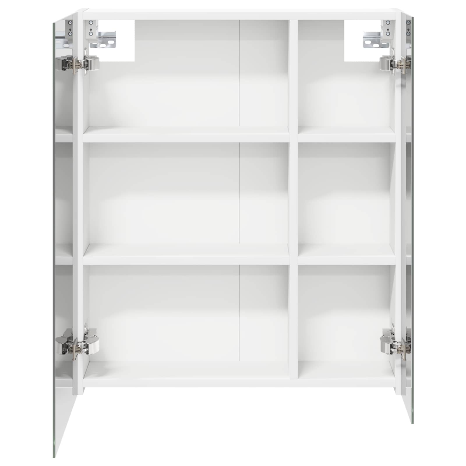 vidaXL Szafka z lustrem do łazienki z półką Biały 60 x 14,5 x 70 cm