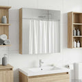 vidaXL Szafka z lustrem do łazienki Dąb Sonoma 60 x 14,5 x 70 cm