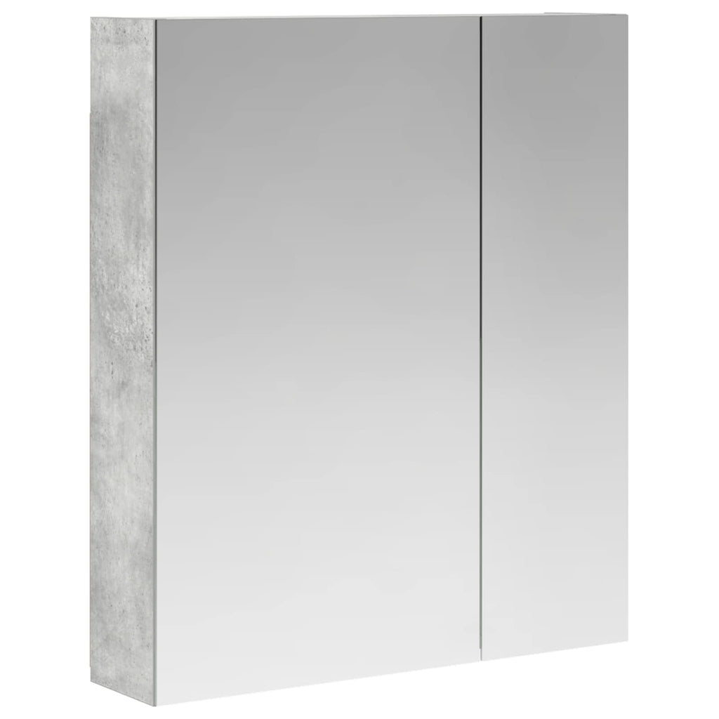 vidaXL Szafka z lustrem do łazienki Betonowy szary 60 x 14,5 x 70 cm