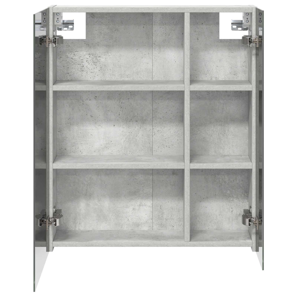 vidaXL Szafka z lustrem do łazienki Betonowy szary 60 x 14,5 x 70 cm