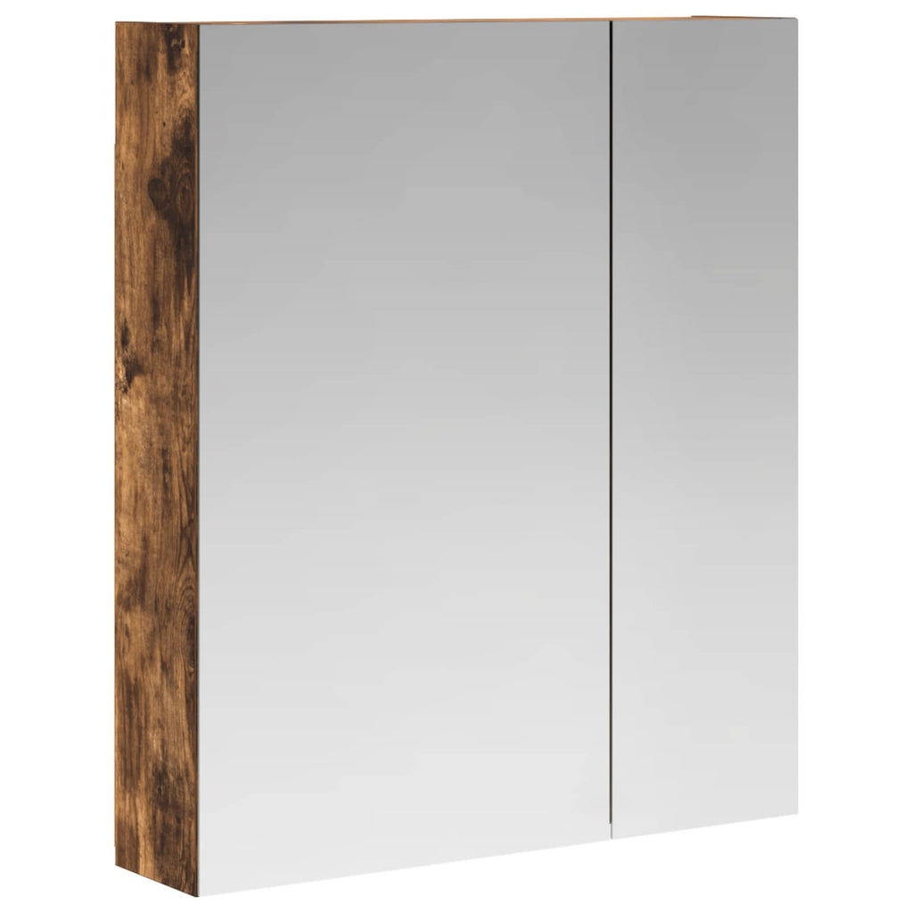 vidaXL Szafka z lustrem do łazienki Dąb wędzony 60 x 14,5 x 70 cm