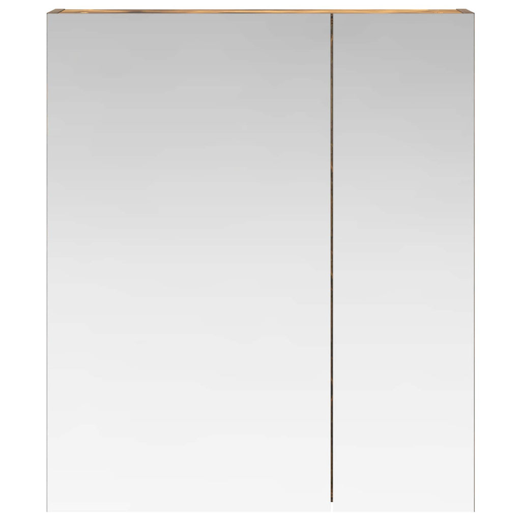 vidaXL Szafka z lustrem do łazienki Dąb wędzony 60 x 14,5 x 70 cm
