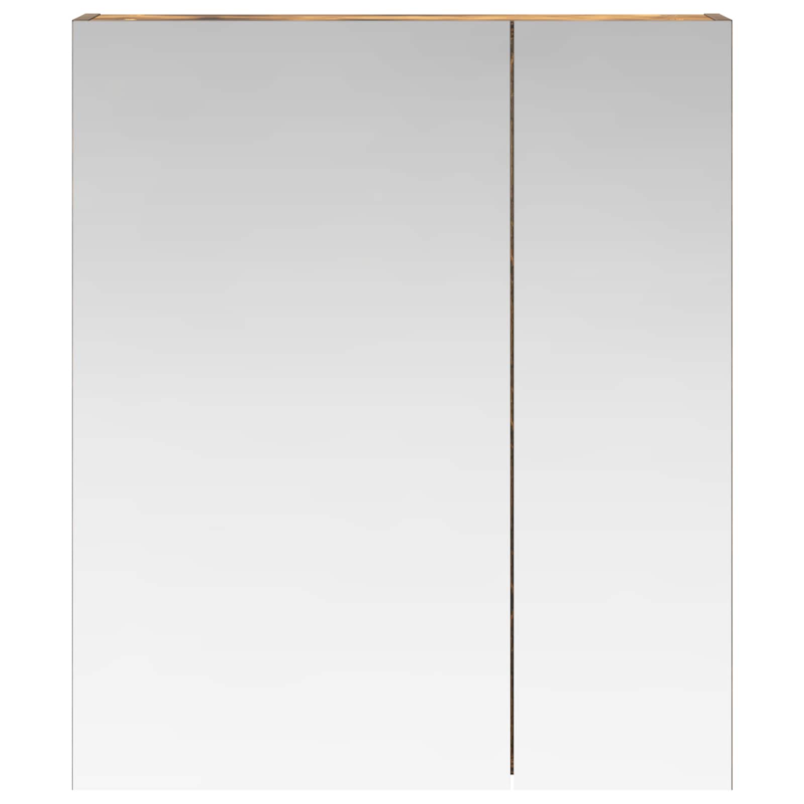 vidaXL Szafka z lustrem do łazienki Dąb wędzony 60 x 14,5 x 70 cm