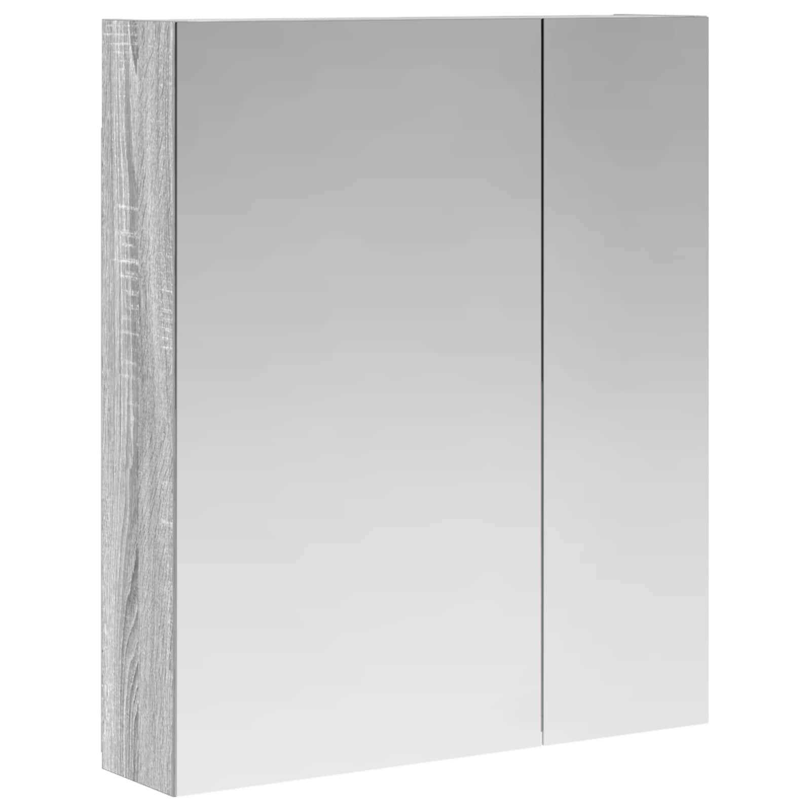 vidaXL Szafka z lustrem do łazienki Szary Sonoma 60 x 14,5 x 70 cm