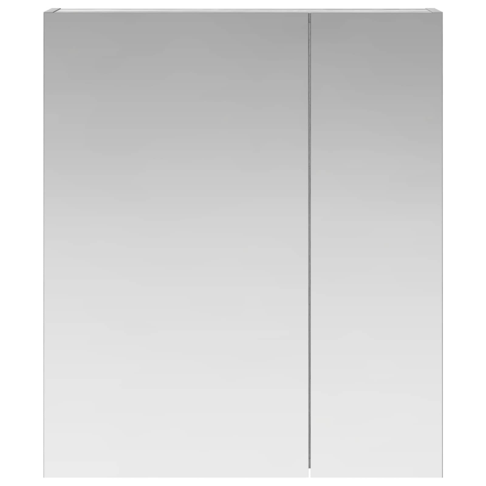 vidaXL Szafka z lustrem do łazienki Szary Sonoma 60 x 14,5 x 70 cm