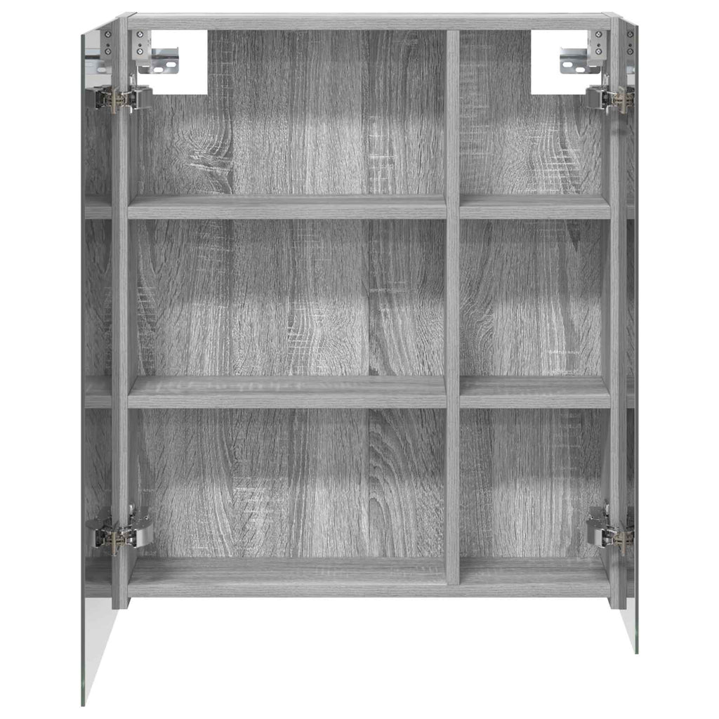 vidaXL Szafka z lustrem do łazienki Szary Sonoma 60 x 14,5 x 70 cm