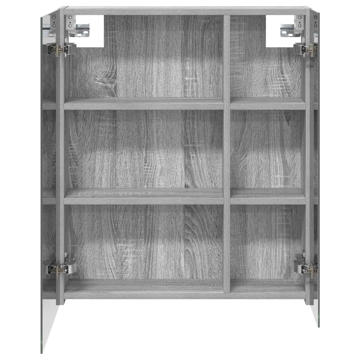 vidaXL Szafka z lustrem do łazienki Szary Sonoma 60 x 14,5 x 70 cm