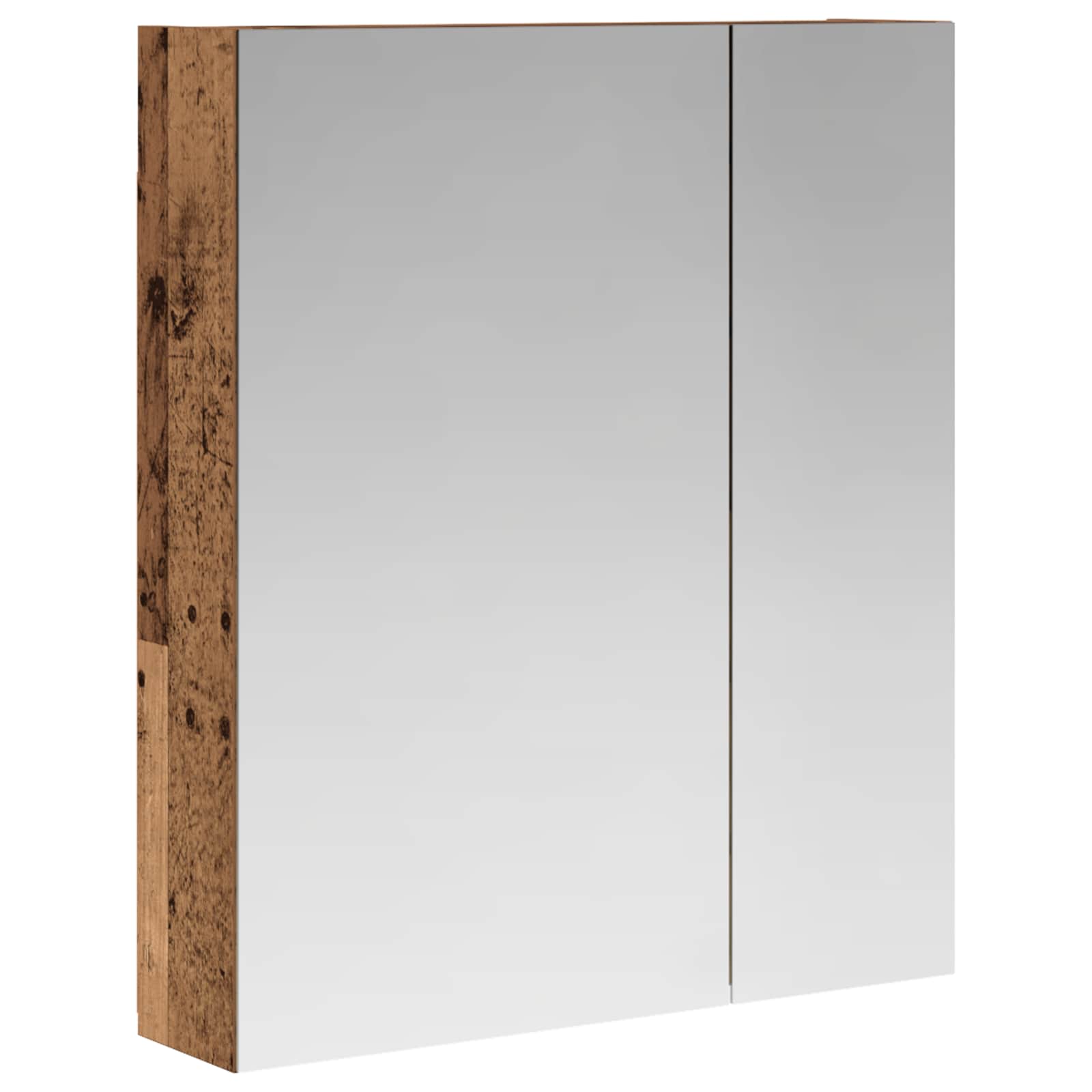 vidaXL Szafka z lustrem do łazienki Stare drewno 60 x 14,5 x 70 cm