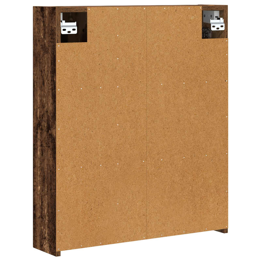 vidaXL Szafka z lustrem do łazienki Stare drewno 60 x 14,5 x 70 cm