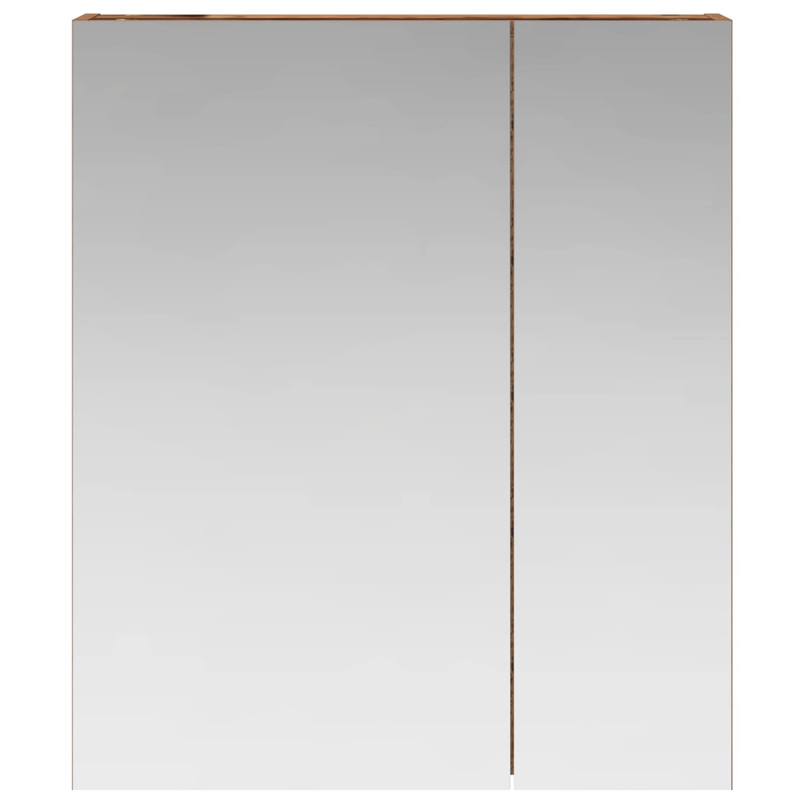 vidaXL Szafka z lustrem do łazienki Stare drewno 60 x 14,5 x 70 cm