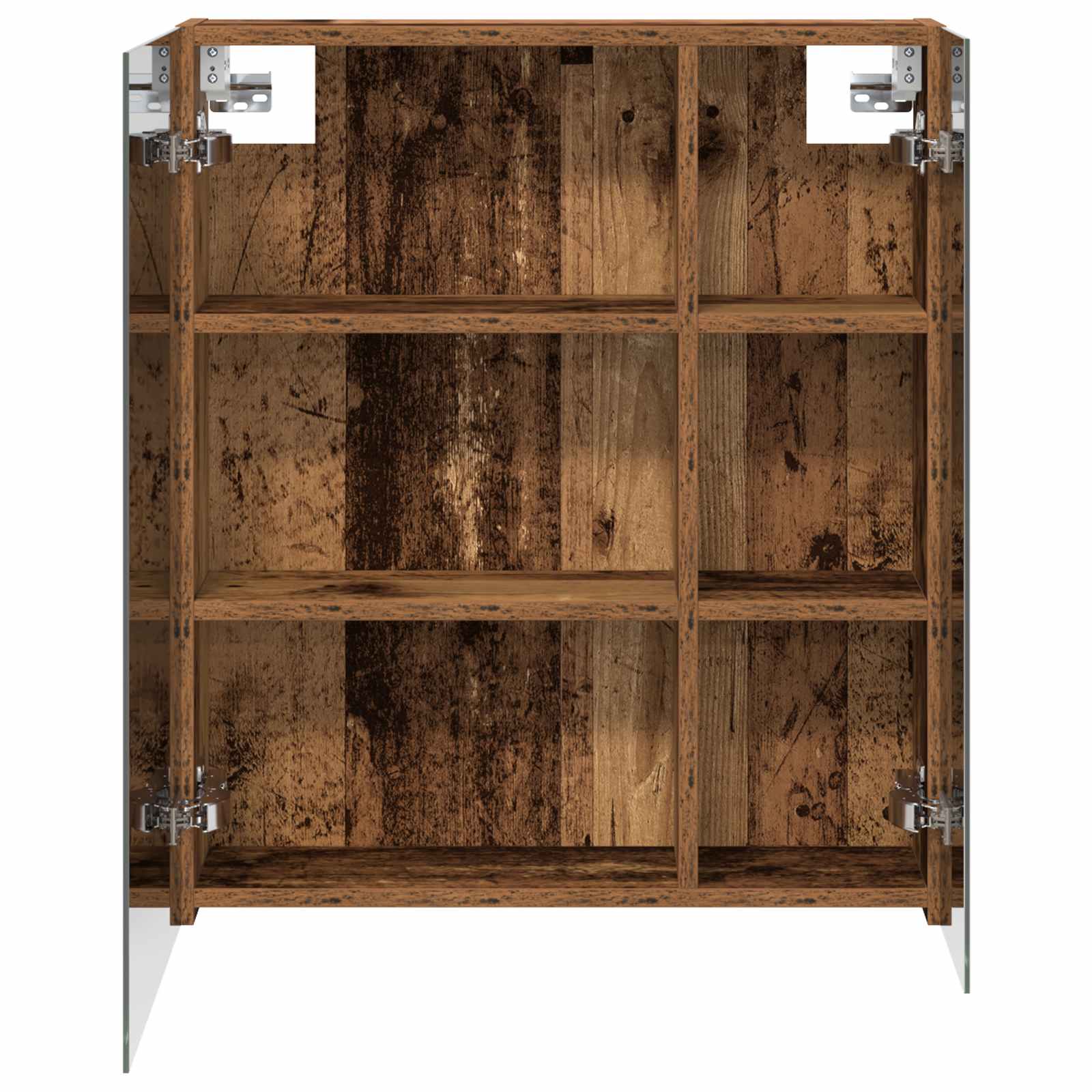 vidaXL Szafka z lustrem do łazienki Stare drewno 60 x 14,5 x 70 cm