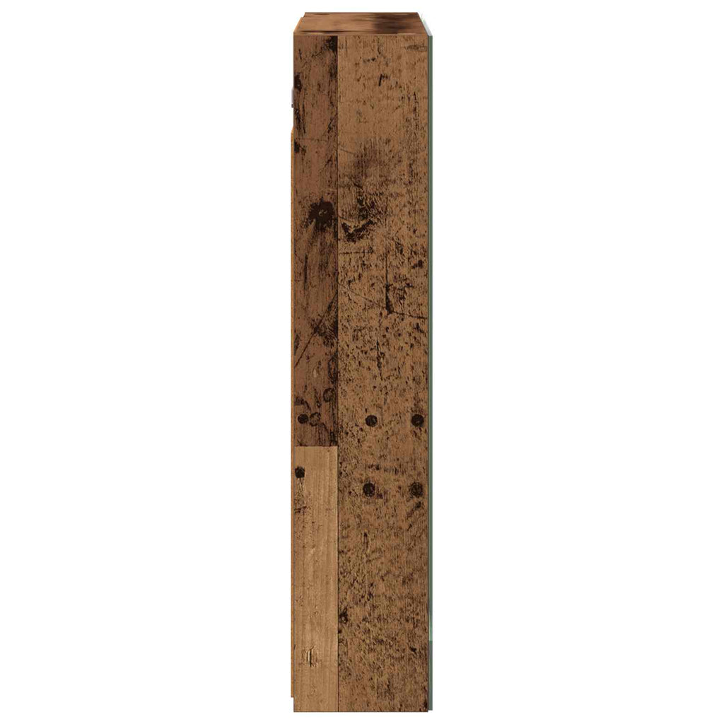 vidaXL Szafka z lustrem do łazienki Stare drewno 60 x 14,5 x 70 cm