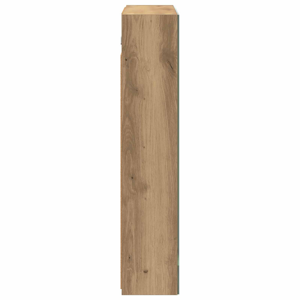 vidaXL Szafka z lustrem do łazienki Dąb artisan 60 x 14,5 x 70 cm