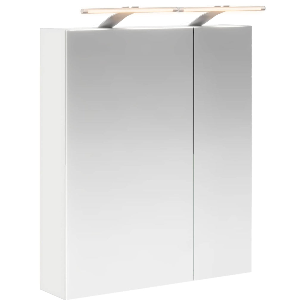 vidaXL Szafka z lustrem do łazienki z półką Biały 60 x 14,5 x 70 cm