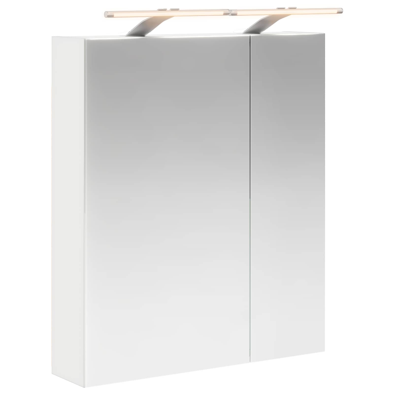 vidaXL Szafka z lustrem do łazienki z półką Biały 60 x 14,5 x 70 cm