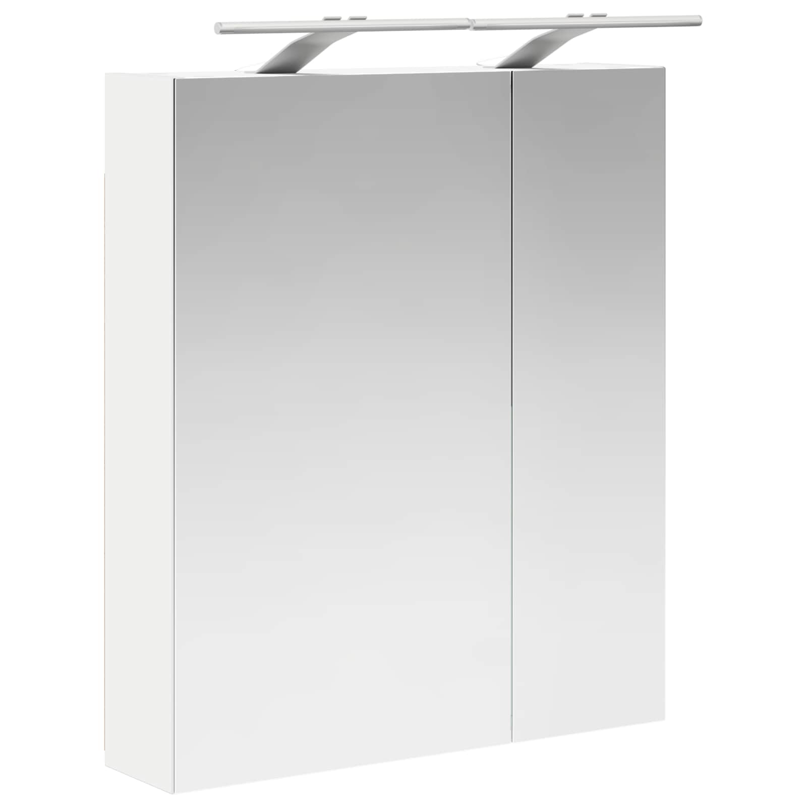 vidaXL Szafka z lustrem do łazienki z półką Biały 60 x 14,5 x 70 cm