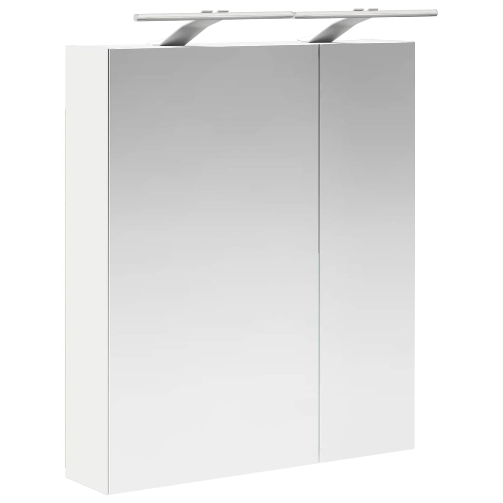 vidaXL Szafka z lustrem do łazienki z półką Biały 60 x 14,5 x 70 cm