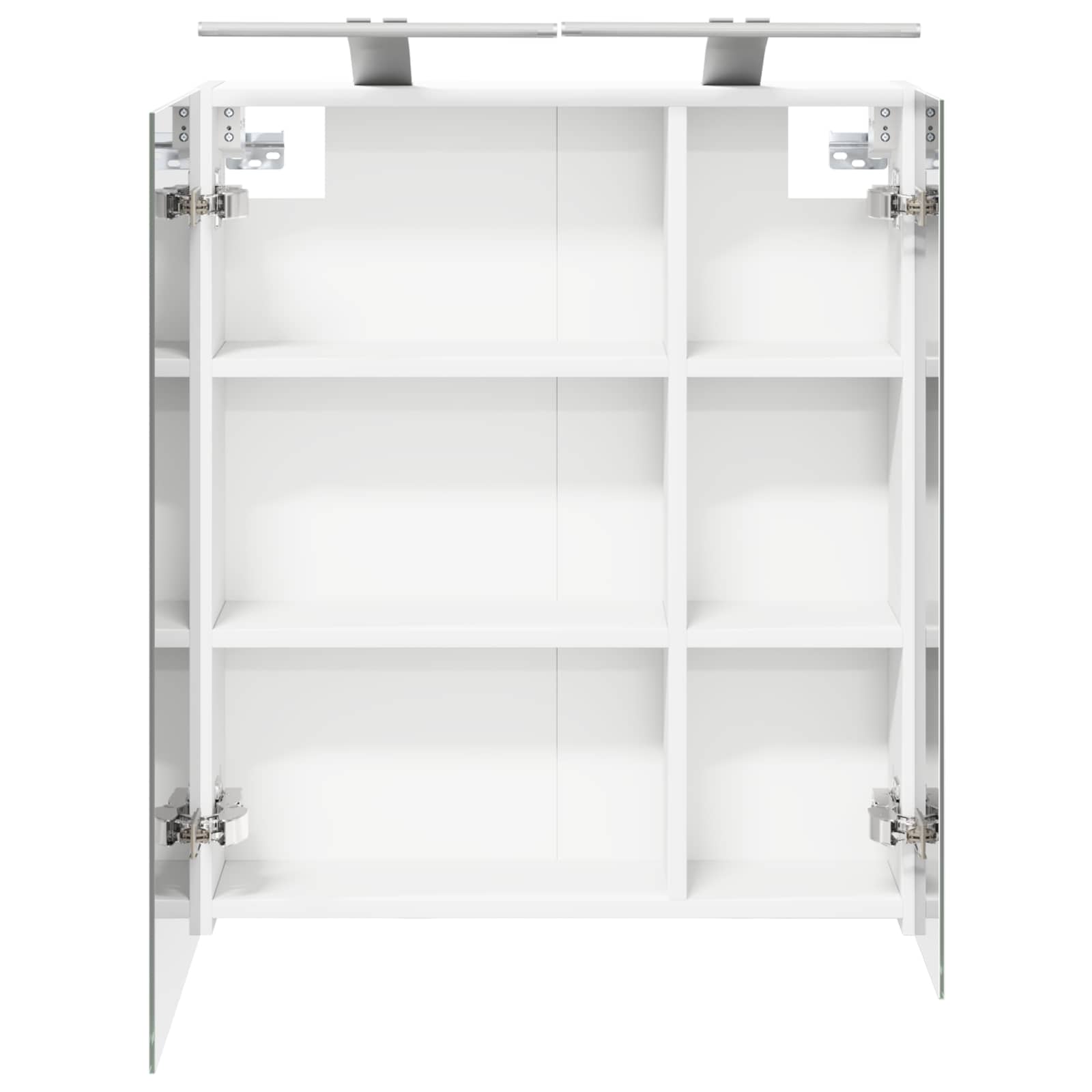 vidaXL Szafka z lustrem do łazienki z półką Biały 60 x 14,5 x 70 cm