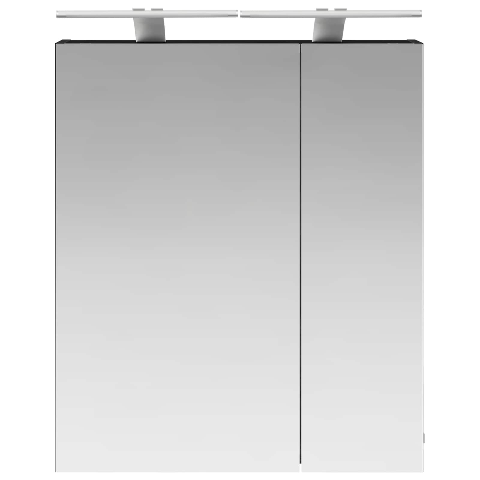 vidaXL Szafka z lustrem do łazienki Czarny Dąb 60 x 14,5 x 70 cm