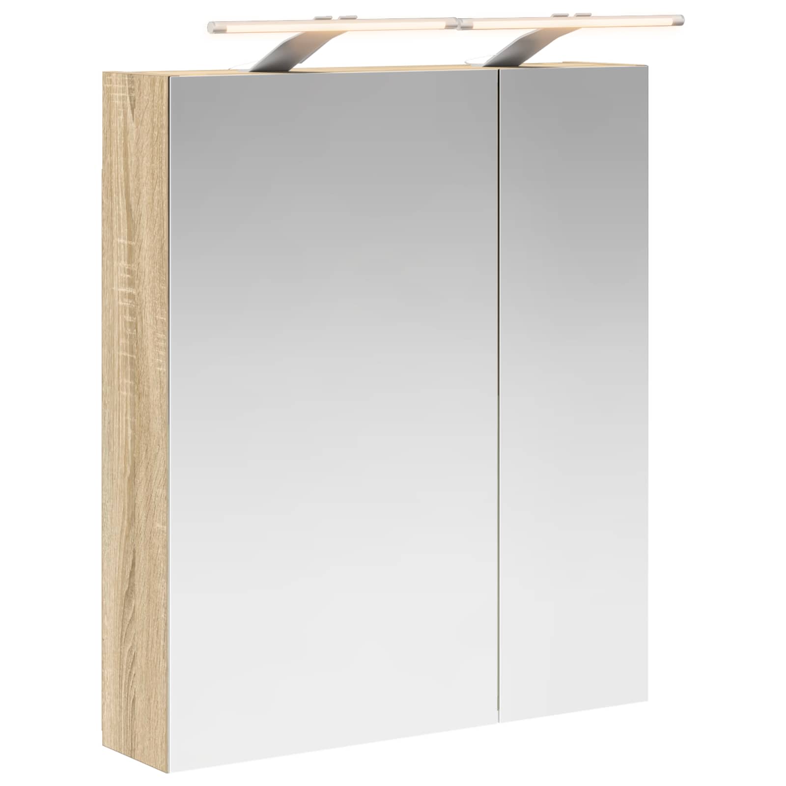 vidaXL Szafka z lustrem do łazienki Dąb Sonoma 60 x 14,5 x 70 cm