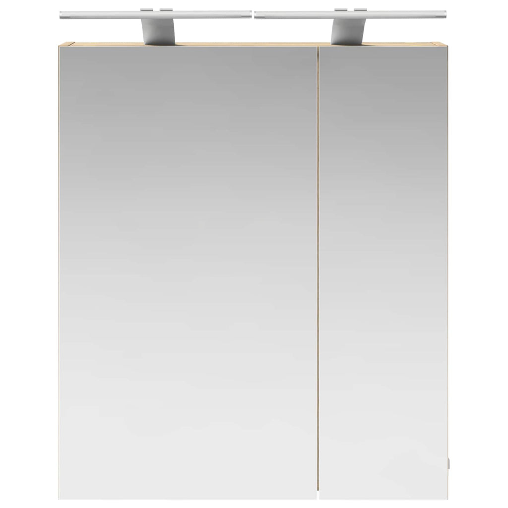vidaXL Szafka z lustrem do łazienki Dąb Sonoma 60 x 14,5 x 70 cm