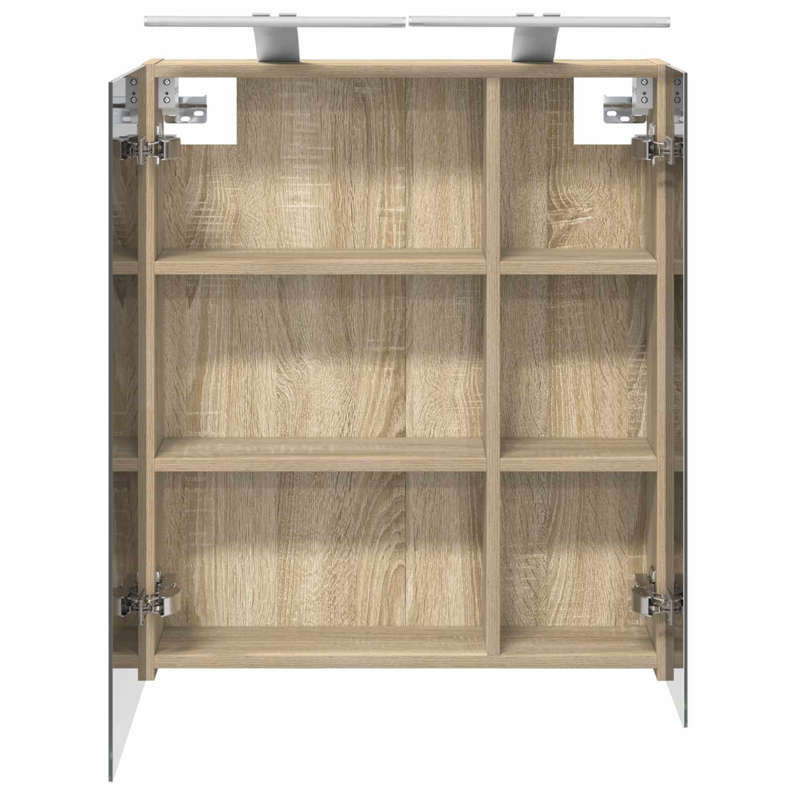 vidaXL Szafka z lustrem do łazienki Dąb Sonoma 60 x 14,5 x 70 cm