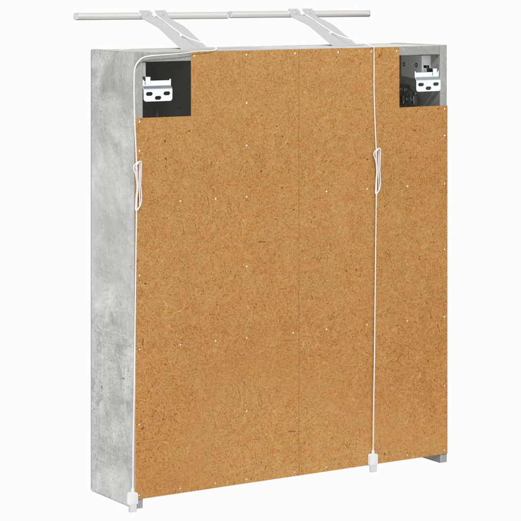 vidaXL Szafka z lustrem do łazienki Betonowy szary 60 x 14,5 x 70 cm