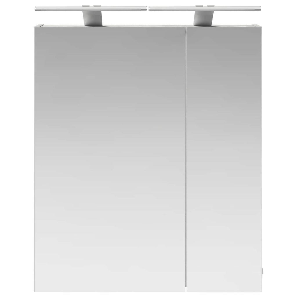 vidaXL Szafka z lustrem do łazienki Betonowy szary 60 x 14,5 x 70 cm