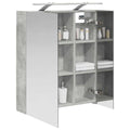 vidaXL Szafka z lustrem do łazienki Betonowy szary 60 x 14,5 x 70 cm
