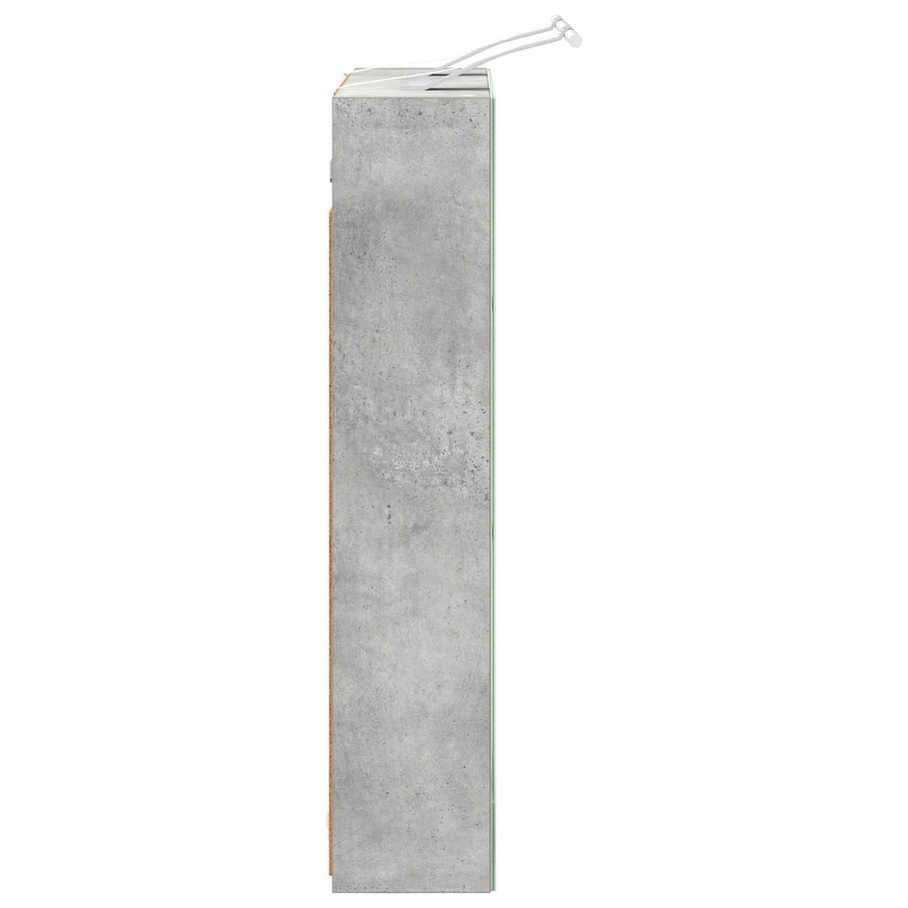 vidaXL Szafka z lustrem do łazienki Betonowy szary 60 x 14,5 x 70 cm