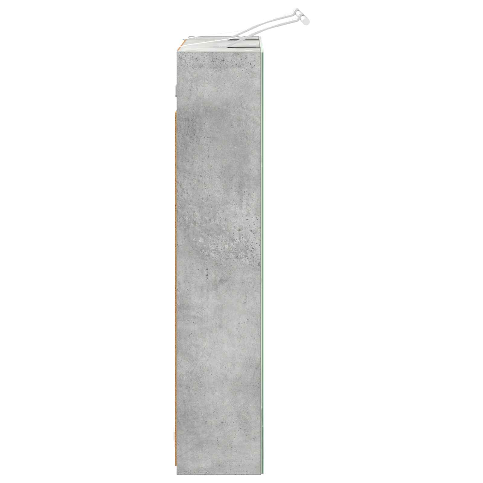 vidaXL Szafka z lustrem do łazienki Betonowy szary 60 x 14,5 x 70 cm