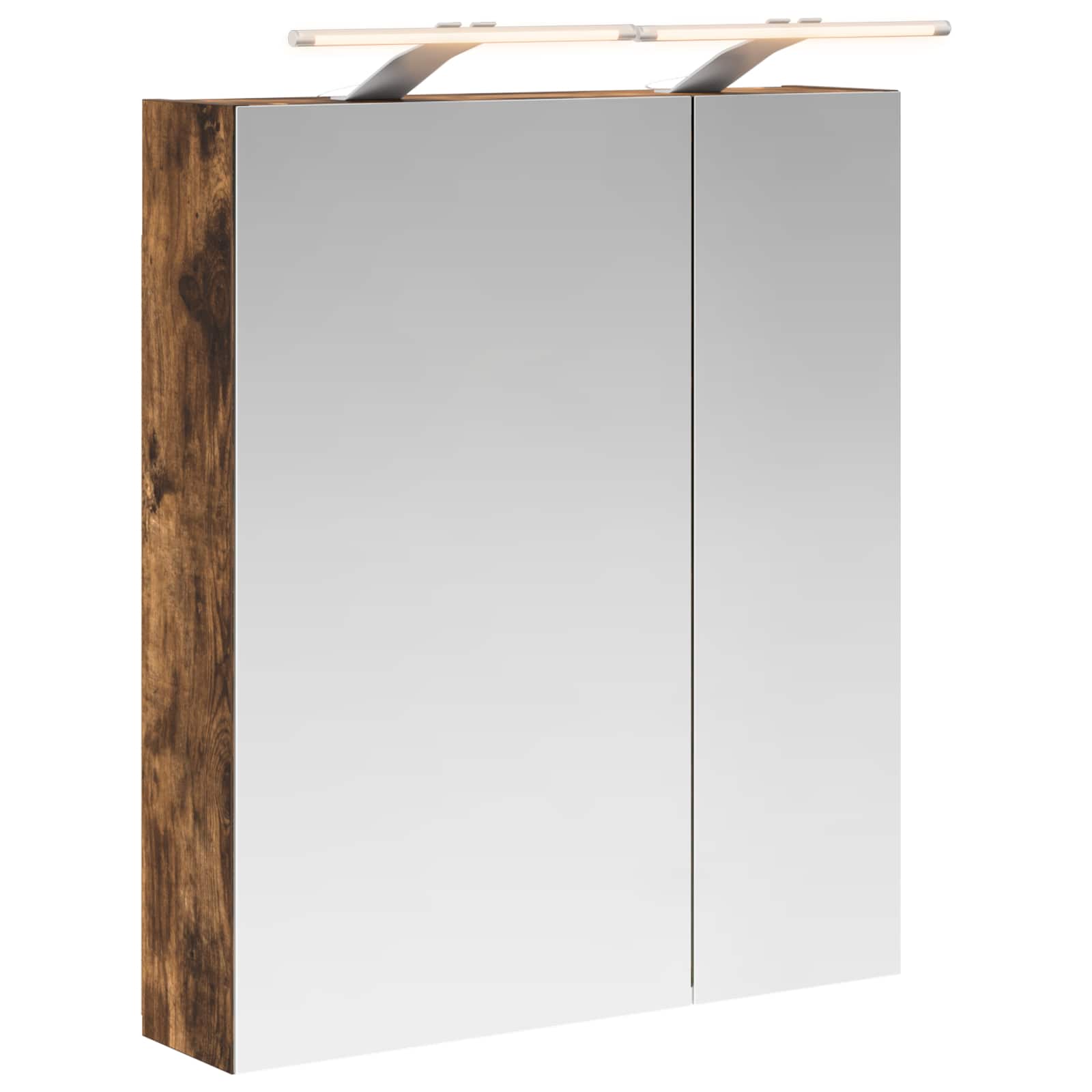 vidaXL Szafka z lustrem do łazienki Dąb wędzony 60 x 14,5 x 70 cm