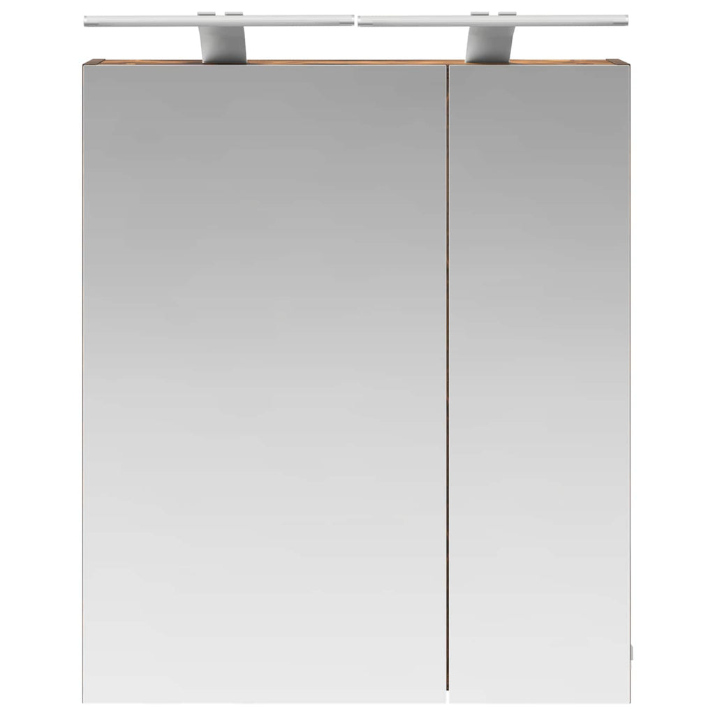 vidaXL Szafka z lustrem do łazienki Dąb wędzony 60 x 14,5 x 70 cm
