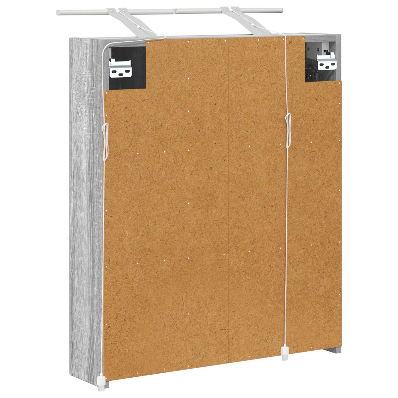 vidaXL Szafka z lustrem do łazienki Szary Sonoma 60 x 14,5 x 70 cm