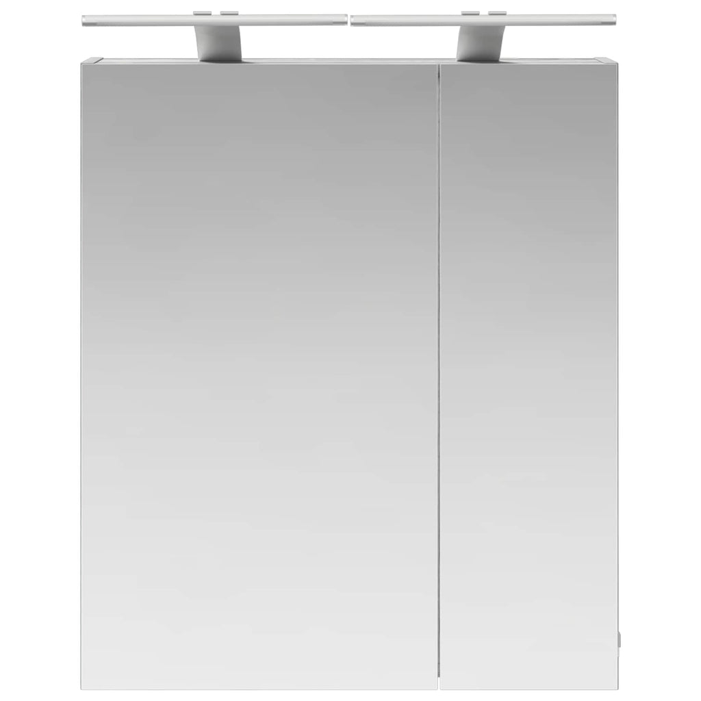 vidaXL Szafka z lustrem do łazienki Szary Sonoma 60 x 14,5 x 70 cm