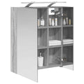 vidaXL Szafka z lustrem do łazienki Szary Sonoma 60 x 14,5 x 70 cm