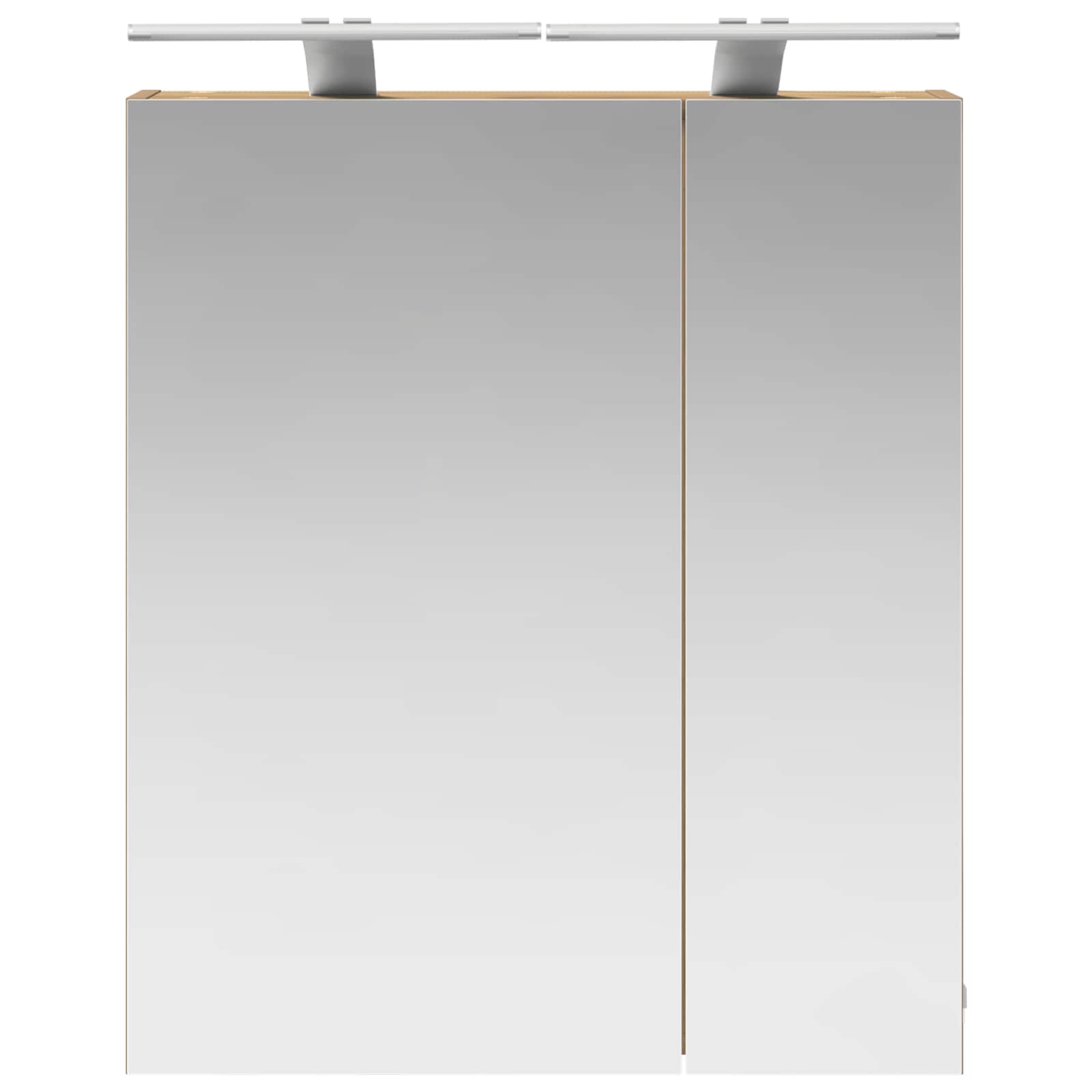 vidaXL Szafka z lustrem do łazienki Ze LED Lights Dąb rzemieślniczy