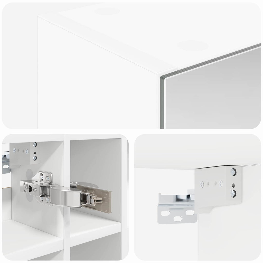 vidaXL Szafka z lustrem do łazienki Biały 60 x 14,5 x 50 cm