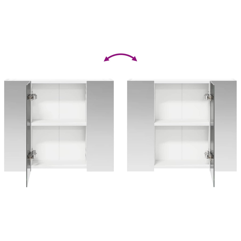 vidaXL Szafka z lustrem do łazienki Biały 60 x 14,5 x 50 cm