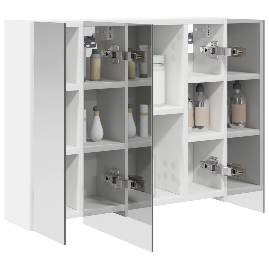 vidaXL Szafka z lustrem do łazienki Biały 60 x 14,5 x 50 cm