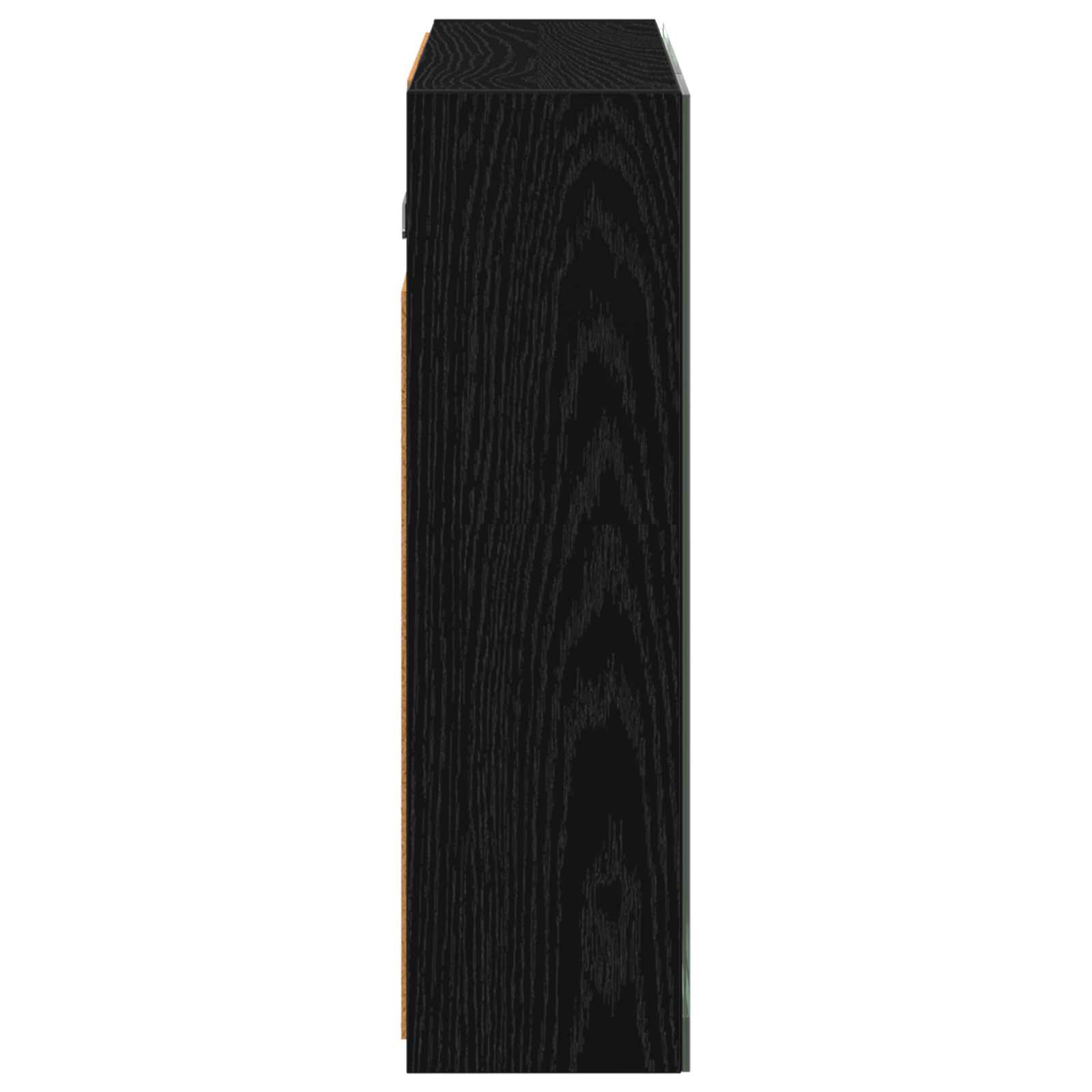 vidaXL Szafka z lustrem do łazienki Czarny Dąb 60 x 14,5 x 50 cm