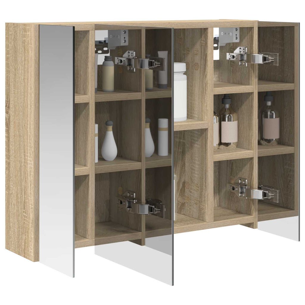 vidaXL Szafka z lustrem do łazienki Dąb Sonoma 60 x 14,5 x 50 cm