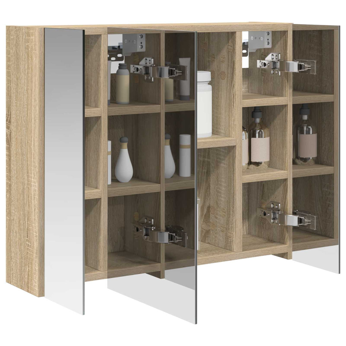vidaXL Szafka z lustrem do łazienki Dąb Sonoma 60 x 14,5 x 50 cm