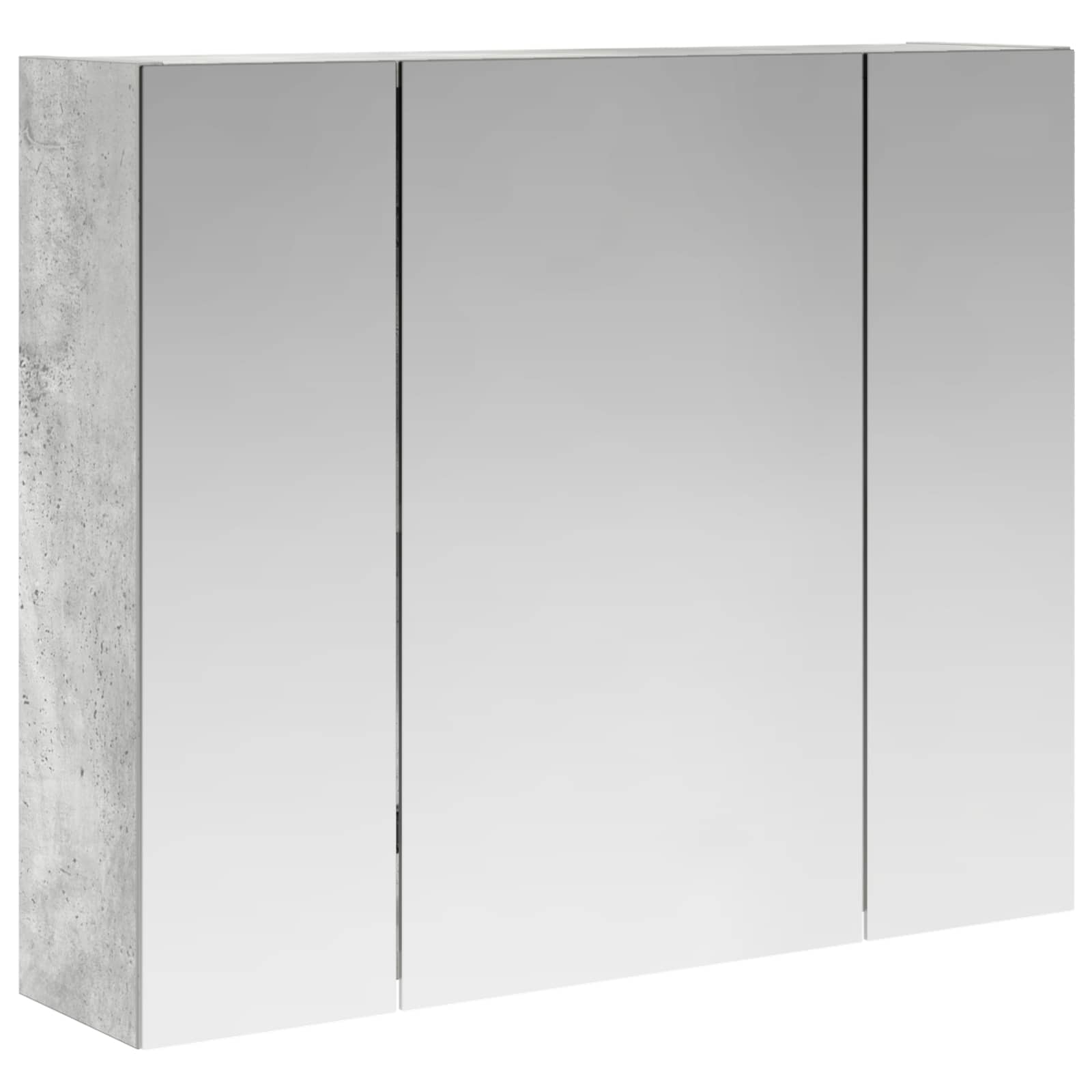 vidaXL Szafka z lustrem do łazienki Betonowy szary 60 x 14,5 x 50 cm