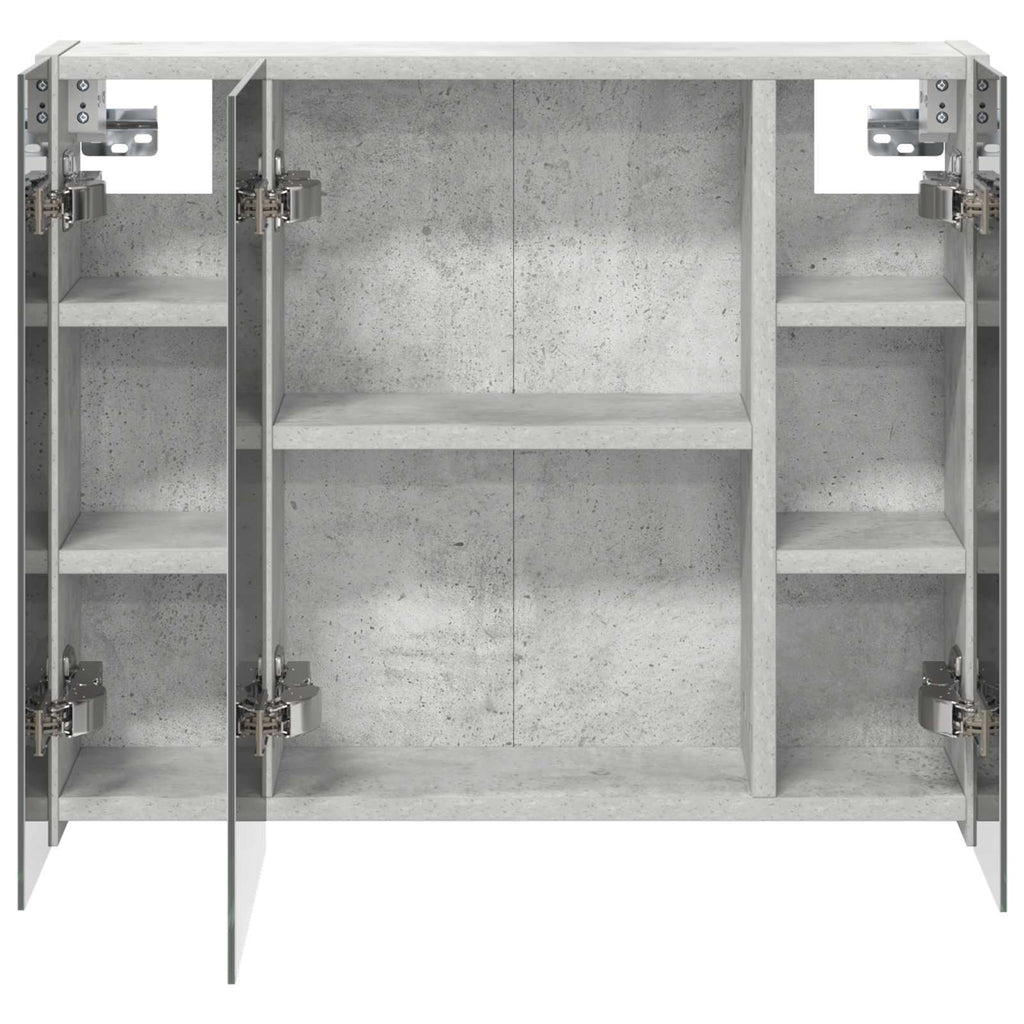 vidaXL Szafka z lustrem do łazienki Betonowy szary 60 x 14,5 x 50 cm