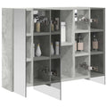 vidaXL Szafka z lustrem do łazienki Betonowy szary 60 x 14,5 x 50 cm