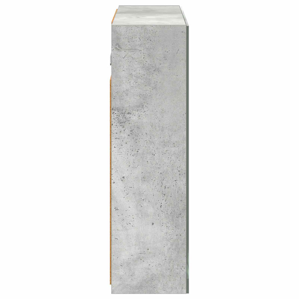 vidaXL Szafka z lustrem do łazienki Betonowy szary 60 x 14,5 x 50 cm