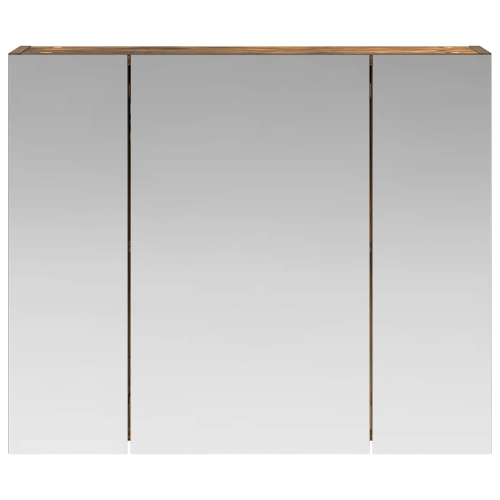 vidaXL Szafka z lustrem do łazienki Dąb wędzony 60 x 14,5 x 50 cm