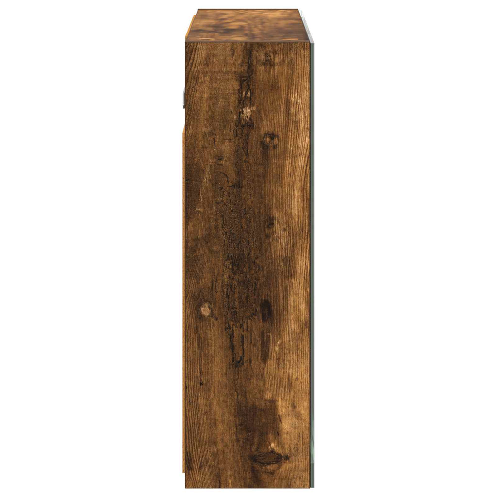 vidaXL Szafka z lustrem do łazienki Dąb wędzony 60 x 14,5 x 50 cm