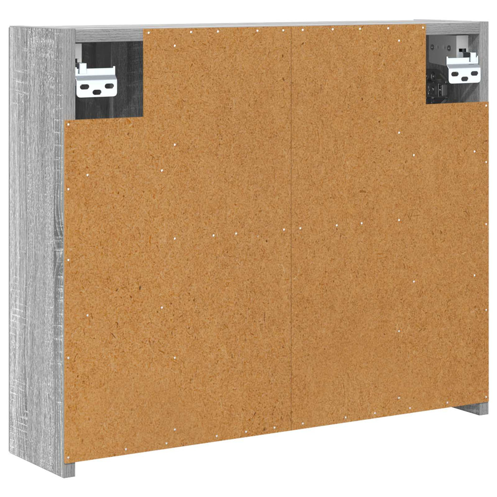 vidaXL Szafka z lustrem do łazienki Szary Sonoma 60 x 14,5 x 50 cm